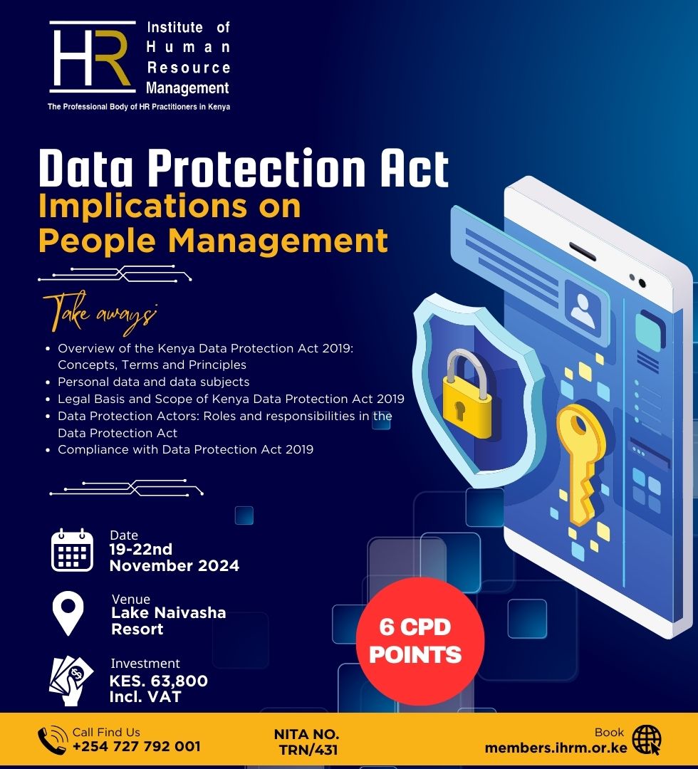 Data Protection Act; Implications on People Management