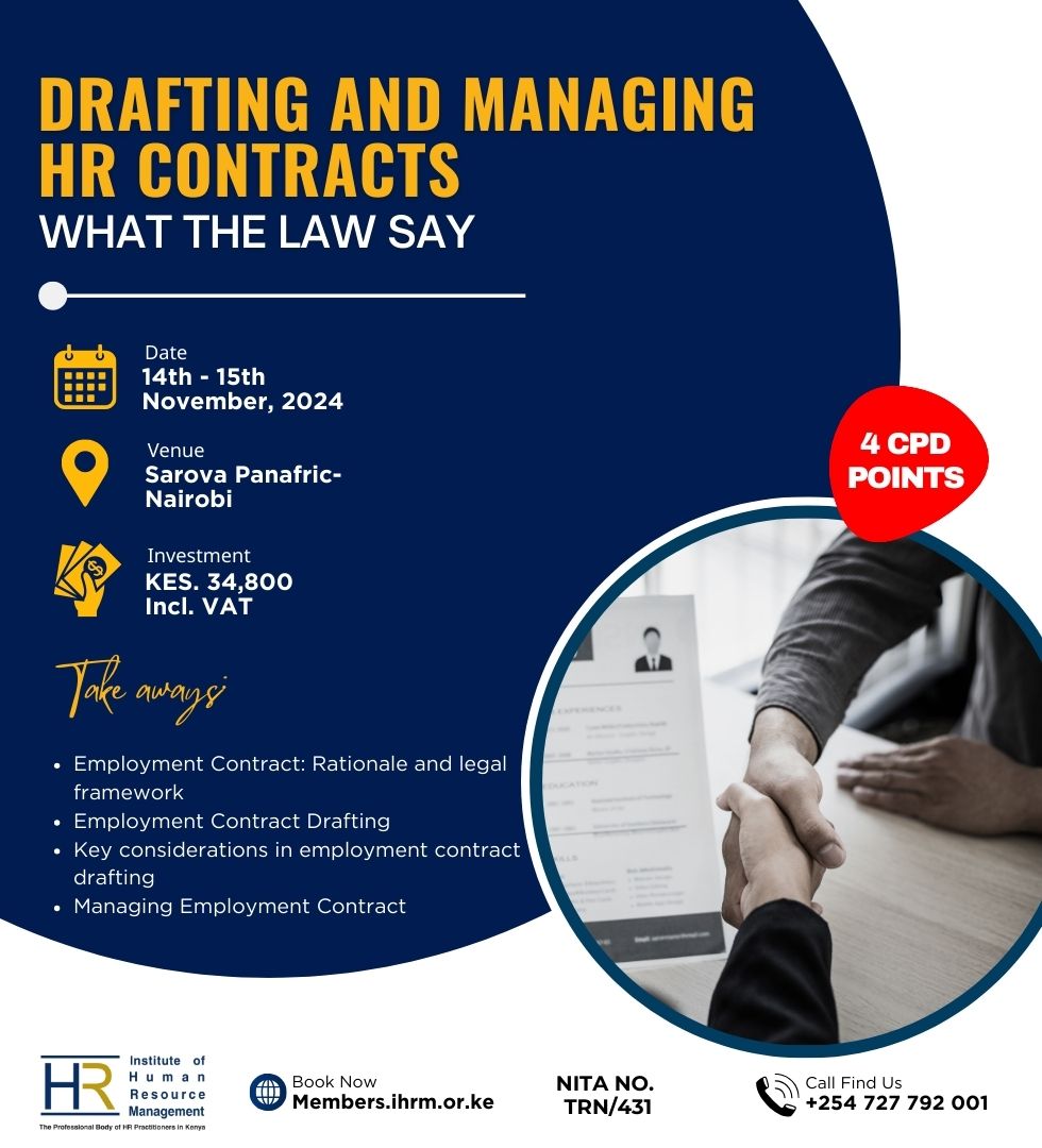 Drafting and Managing  HR Contracts; What the  Laws say 