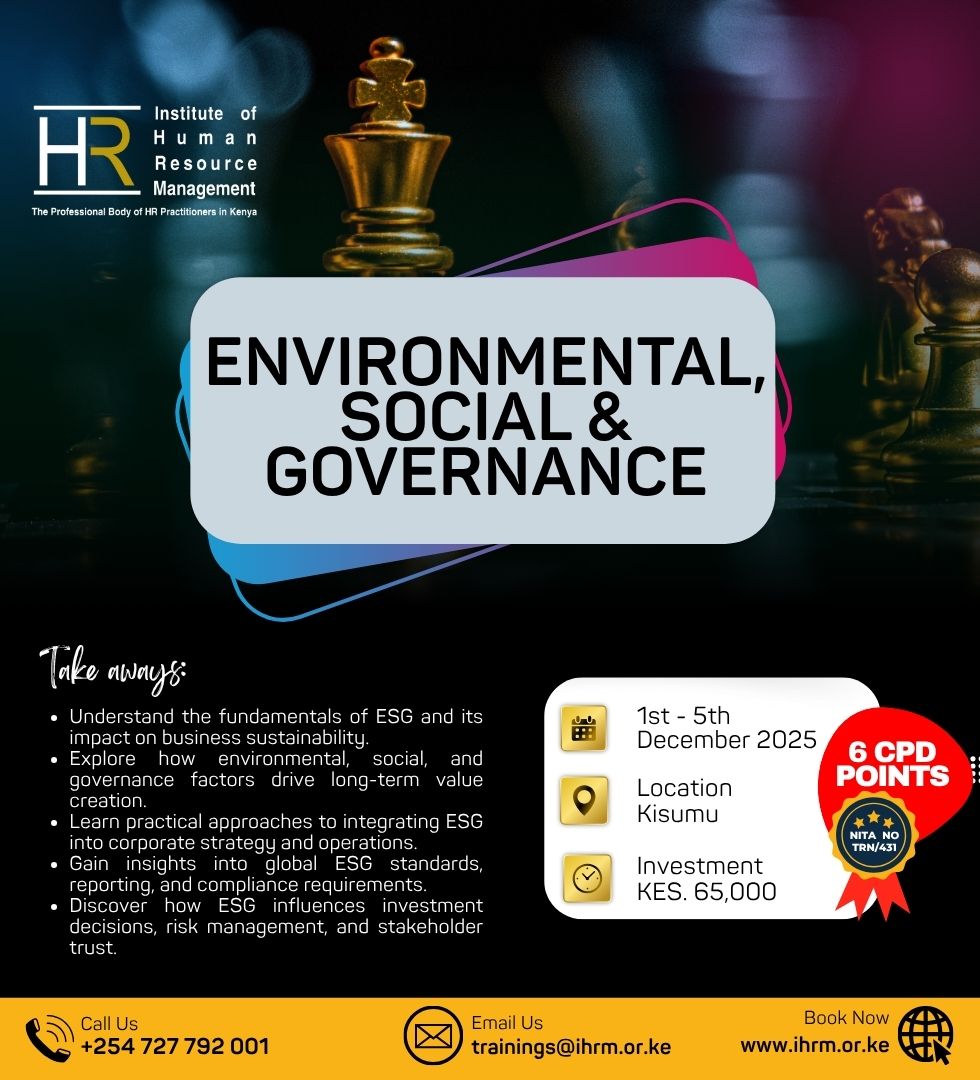 (Environmental, Social & Governance): ESG